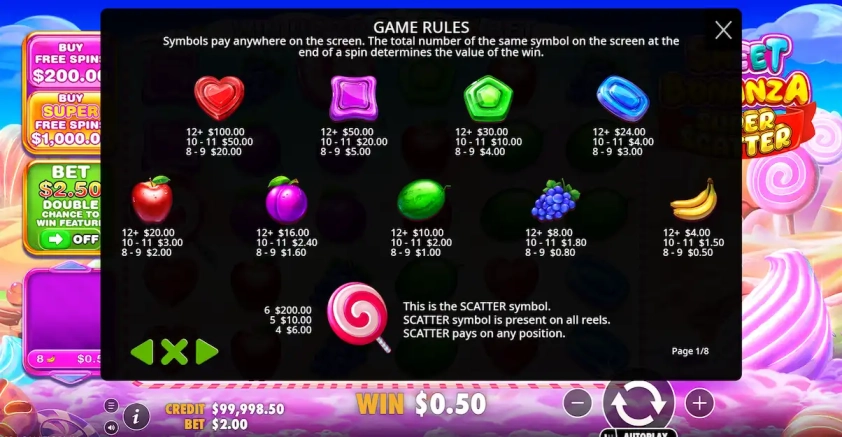 Sweet Bonanza Super Scatter Demo Gratis 3